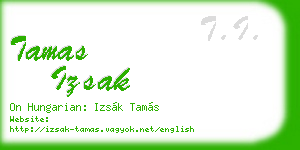 tamas izsak business card