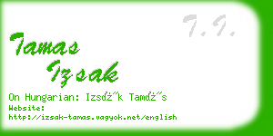 tamas izsak business card